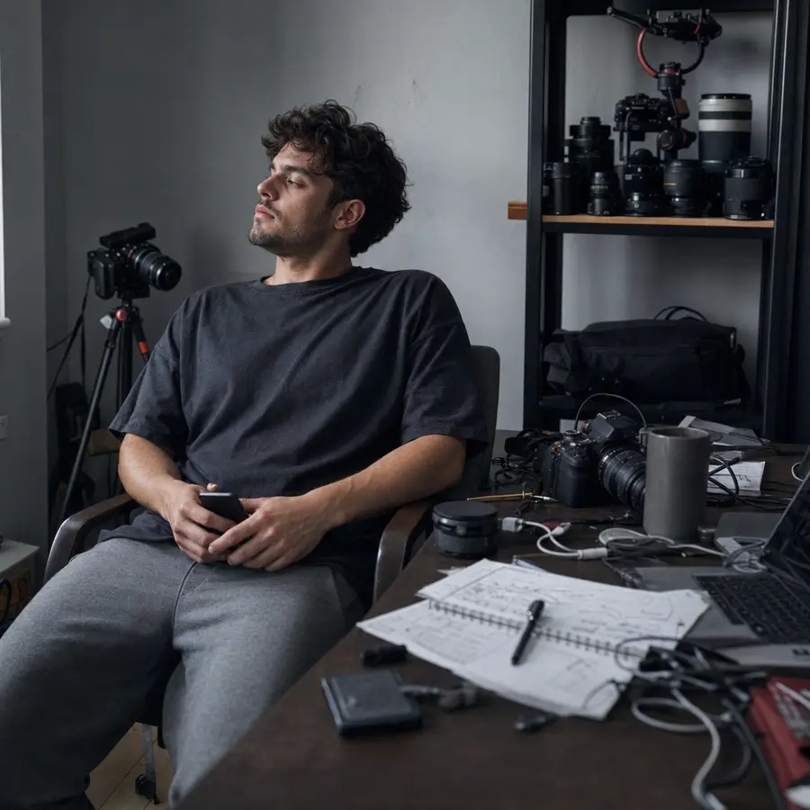 Videomaker trabalhando sem um sistema organizado